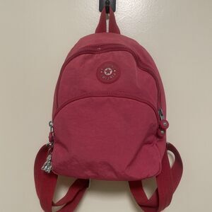 Kipling Red Paola Small Backpack Live Light Travel School Mini Kid's Keychain
